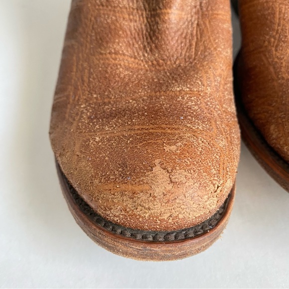 Corral Tall Boots Indie Bohemian Boho Chic Western Fringe Brown Leather 7.5 - Picture 9 of 16